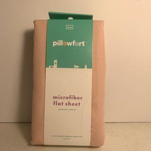 Pillowfort Microfiber Flat Sheet Size Twin Just Peachy Pink 66"x96" Target Brand